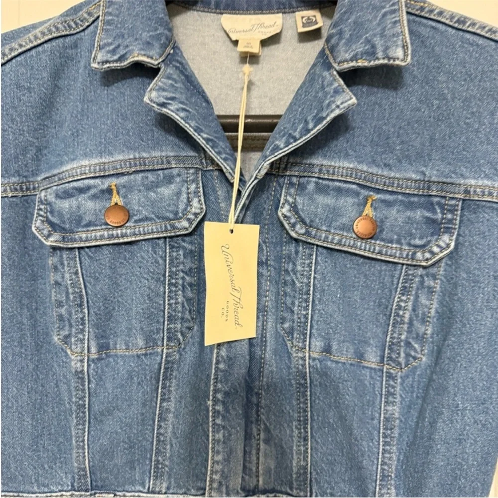 Denim Maxi Long Sleeve Shirtdress Universal Thread Medium Wash Size 6 NWT - Picture 4 of 10